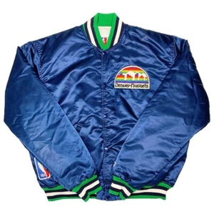 Vtg Very Rare NBA Denver Nuggets Satin Starter Jacket. Mens XL - Picture 1 of 6