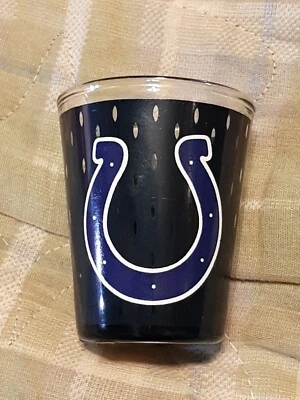 Indianapolis Colts Football mesh jersey look Dark Blue 2oz Shotglass SHOT GLASS - Image 1 of 4