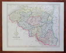 Belgium Low Countries Flanders Brabant Antwerp c. 1850-8 Archer engraved map