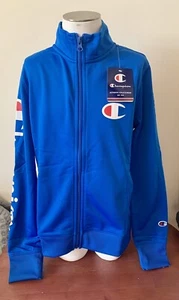 New with tags Champion Boys Full Zip Track Jacket Kids Clothes size MEDIUM blue - Picture 1 of 6