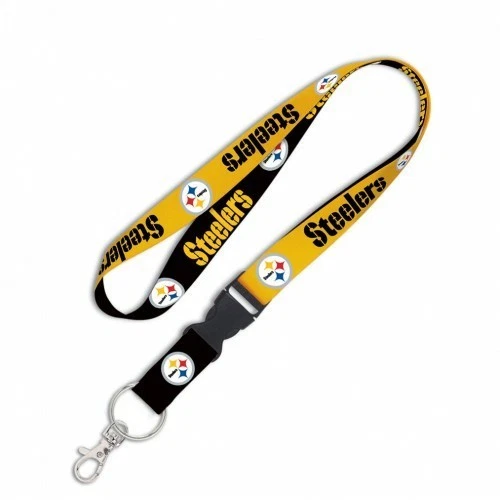 LLAVERO CORDÓN PITTSBURGH STEELERS CON HEBILLA DESMONTABLE 1" ANCHO 22" LARGO Foto 1 de 1