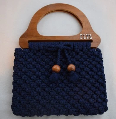 Elva Crotchet Wood Handle Clutch Handbag - Image 1 of 4