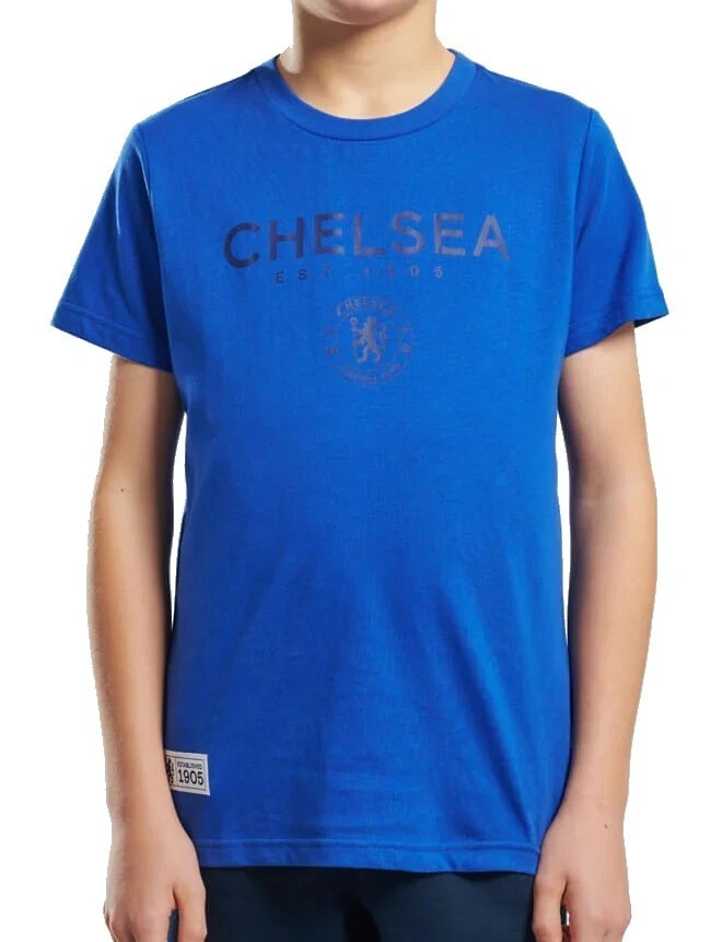 Camiseta de fútbol Chelsea niños 10 11 años niños escudo oficial equipo top CHT43 Foto 1 de 1