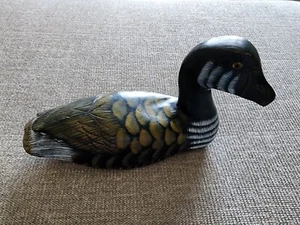 Vintage Holz Ente handbemalt geschnitzt Ente Köder, Volksrepublik China - Bild 1 von 9