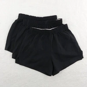 Soffe Shorts Girls Medium 8/10 Black Elastic Waistband Cotton Blend Set Of 3 - Picture 1 of 15