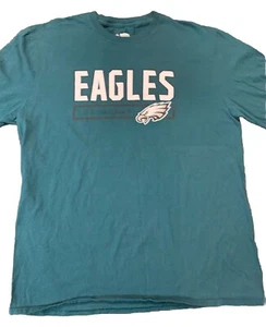 Philadelphia Eagles Shirt Long Sleeve Nfl Apparel Mens XL Green Super Bowl Cott - Picture 1 of 13