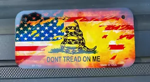 Placa de bicicleta de 4""x7"" con bandera estadounidense Gadsden bandera Patriot Liberty" letrero bicicleta - Imagen 1 de 2