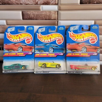 Set of 4 Hot Wheels Low ' N Cool Series Mini Truck '59 Impala '59 Caddy  - Image 1 of 4