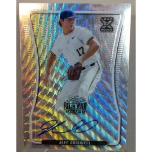 2020 Leaf Metal Draft Jeff Criswell Pink Wave Refractor Auto Rockies - Picture 1 of 2