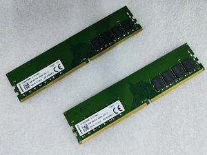 Kingston 2 x 16GB DDR4 3200 Desktop DIMM RAM PC4-25600 288pin fom HP Acer DELL - Picture 1 of 2