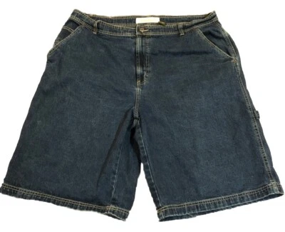 Pantalones Cortos Sueltos Jeans The Timberland Company Para Hombres Denim Azul Carga Y2K Talla 40 Foto 1 de 4