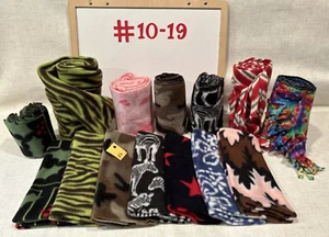 Handcrafted Fleece Fingerless Gloves / Scarves (10-19) - Picture 1 of 16