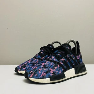 Adidas NMD R1 Women's Athletic Running Shoes Sneakers HQ6183 Camo Size 4 - Picture 1 of 12