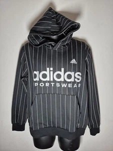 BNWT Adidas M Xpress HD Black Pin Stripe Hoodie Mens Small RRP £85 - Picture 1 of 5