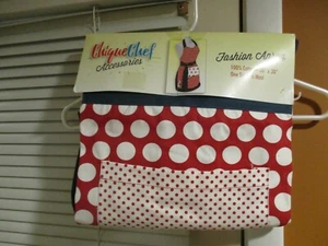 Fashion Apron Chique Chef Polka Dot Apron NEW 100% Cotton One Size Fits Most NEW - Picture 1 of 5