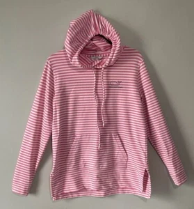 Vineyard Vines Blue Striped Long Sleeve Hooded Sweatshirt Sweater Size XS READ - Picture 1 of 11