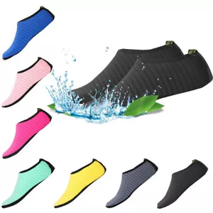 Water Socks Barefoot Skin Shoes Quick-Dry Aqua Beach Water Swim Sports Vacation - Picture 1 of 17