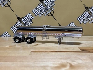 Dcp 1/64  Walker Milk Tanker Spread Axle Stainless Steel Semi Trailer Farm Toy - Picture 1 of 10