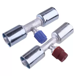 Beadlock AC Crimp Fittings Hose Splice Straight #8 #10 R134a Service Ports - Bild 1 von 6