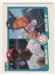 1990 Fleer #650 Chuck McElroy | Moises Alou Rookie Card RC