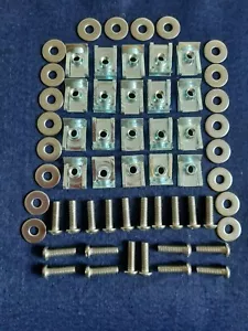 TIPO S JAGUAR PAN VENTRE SOTTOTRAY CLIP VELOCITÀ GUGLIA + BULLONI INOX VITI X 20 - Foto 1 di 4