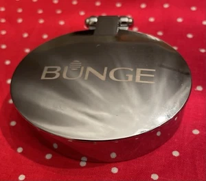 Bunge Clock, silver metal case, boxed, NICE, 3 inches long - Picture 1 of 4