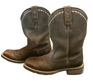 Botas vaqueras Ariat Unbridled 10015374 Roper de cuero marrón para mujer 7B - Imagen 1 de 24