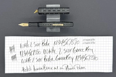 Caneta-tinteiro Wahl 2 BCHR Greek Key, 14k média. Flex novo na caixa, restaurado profissionalmente - Imagem 1 de 4