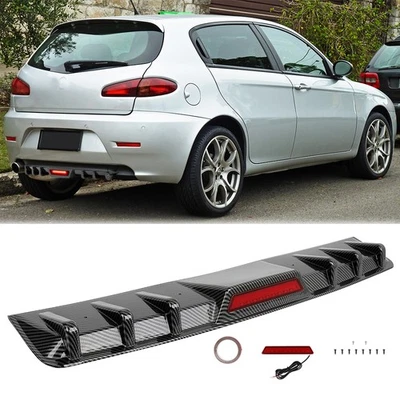 Carbon Rear Bumper Spoiler Diffuser LED Tail Light For Alfa Romeo 147 2001-2010 - image 1 of 4