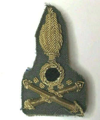 WW2 Italian Artillery  bullion thread Cloth Badge Patch 68 x 39 mm original  - Image 1 of 3