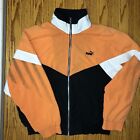 PUMA Track Jacket Vintage Size Small Orange/Black/White