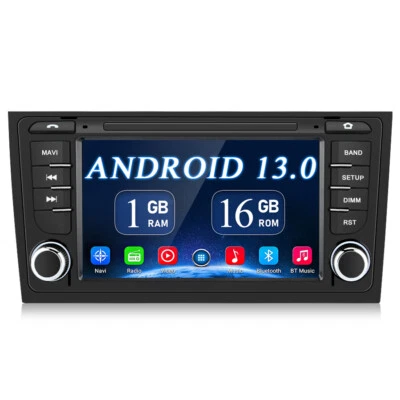 Für Audi A6 S6 RS6 C5 1997-2004 Autoradio GPS 2DIN CarPlay Android 13.0 RDS Navi - Bild 1 von 4