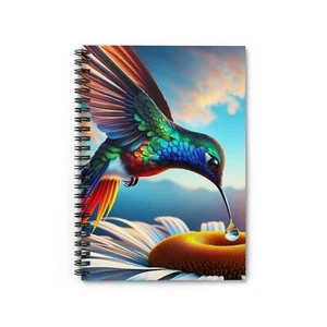 Quaderno a spirale colibrì, linea regolata - diario amante della natura, bird watcher - Foto 1 di 5