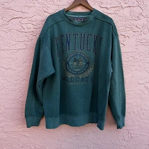 Vintage Galt Sand Sweatshirt Kentucky UK Green Distressed Adult Size XL - Picture 1 of 10