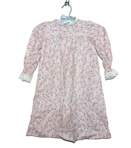 Girl's Nightgown (NO SIZE, See Measurements) Toddler Vintage Flannel Floral 4/5? - Picture 1 of 6