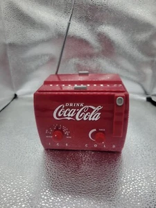 Vintage 1991 Coca Cola Mini Cooler Radio - AM / FM / TV-1 & 2 Bands - Picture 1 of 5