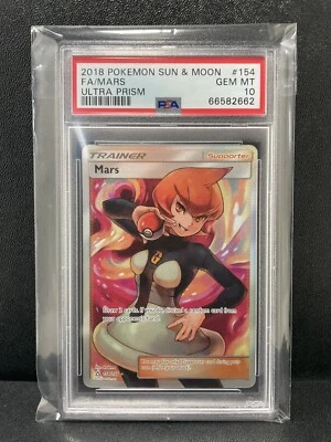 Pokemon Mars 154/156 Full Art 2018 Ultra Prism GEM MINT PSA 10 - Image 1 of 2