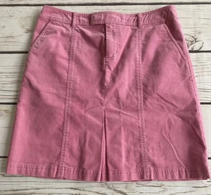 Lilly Pulitzer Skirt Pink Corduroy Stretch Pleat in Front 4 Pockets Size 6 - Picture 1 of 7