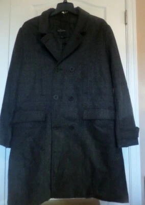 MARC ANTHONY 男式 4 纽扣外套 XXL 码黑色/煤炭羊毛/聚色全新带标签 MSRP 200 美元 — 第 1/4 张图片