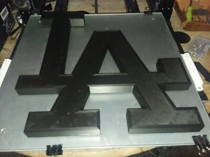 Black LA DODGERS LOGO 3D  SIGN (LA) MLB MAN CAVE-3D printed 8 Inch - Picture 1 of 6