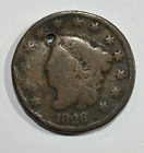 1826 United States 1 Cent "Liberty Head / Matron Head" Coin - Holed