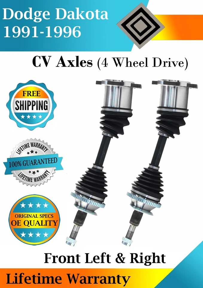Eje CV delantero izquierdo y derecho original para Dodge Dakota 1991-1996 4x4 garantía de por vida Foto 1 de 4