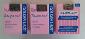 SET COLLANT - GOLDEN LADY - 3 PEZZI - TRASPARENTI - 15 DEN - VARIE TAGLIE - Foto 1 di 7