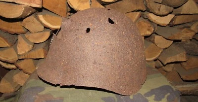 Elmetto originale-autentico WW2 WWII reliquia esercito rosso sovietico "Ssh40 "sei rivetti" #4 - Immagine 1 di 4