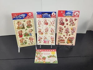 Rari adesivi vintage per torte corte alla fragola 6 fogli e piccolo libretto adesivi - Foto 1 di 24