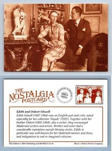 Edith & Osbert Sitwell Personalities Nostalgia Postcard Collectors Club Postcard - Picture 1 of 1