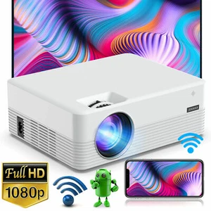 4K Projector 1080P WiFi Bluetooth Video Home Theater Movie Projector 170"Display - Picture 1 of 7