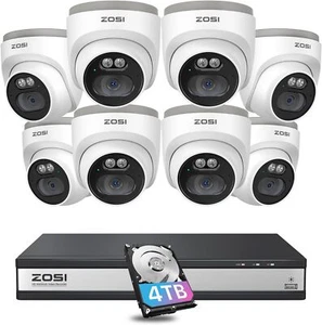 ZOSI 16CH 8MP 4K NVR PoE Home Security Camera System Outdoor AI Human Detection - Picture 1 of 9