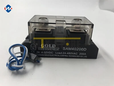 1PCS New GOLD SAM40200D 24-480VAC 200A Relay Solid State Relay AC SSR Relay