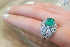 Praiba tuormaline brazilian Stone Ladies 14k gold filled glamour Ring size 7 - Picture 1 of 14